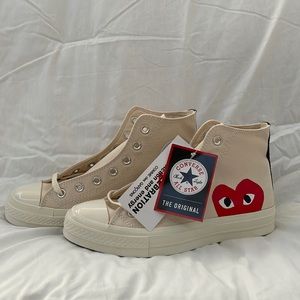 Comme des Garçons x Chuck Taylor All Star High Top "Milk' Never worn, with tags.